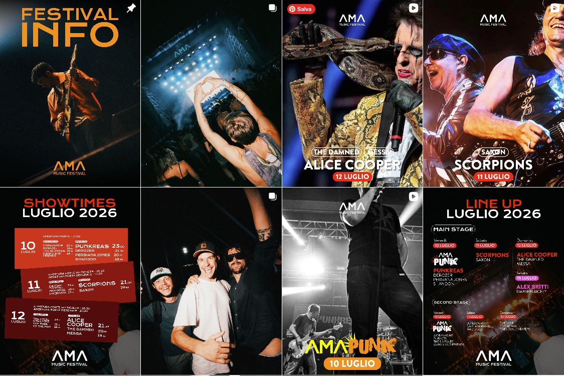 AMA Music Festival 2026: la line-up prende forma. Si parte 11 luglio