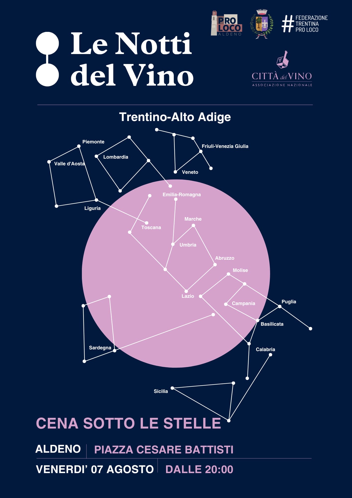 Le Notti del Vino ad Aldeno: cena sotto le stelle