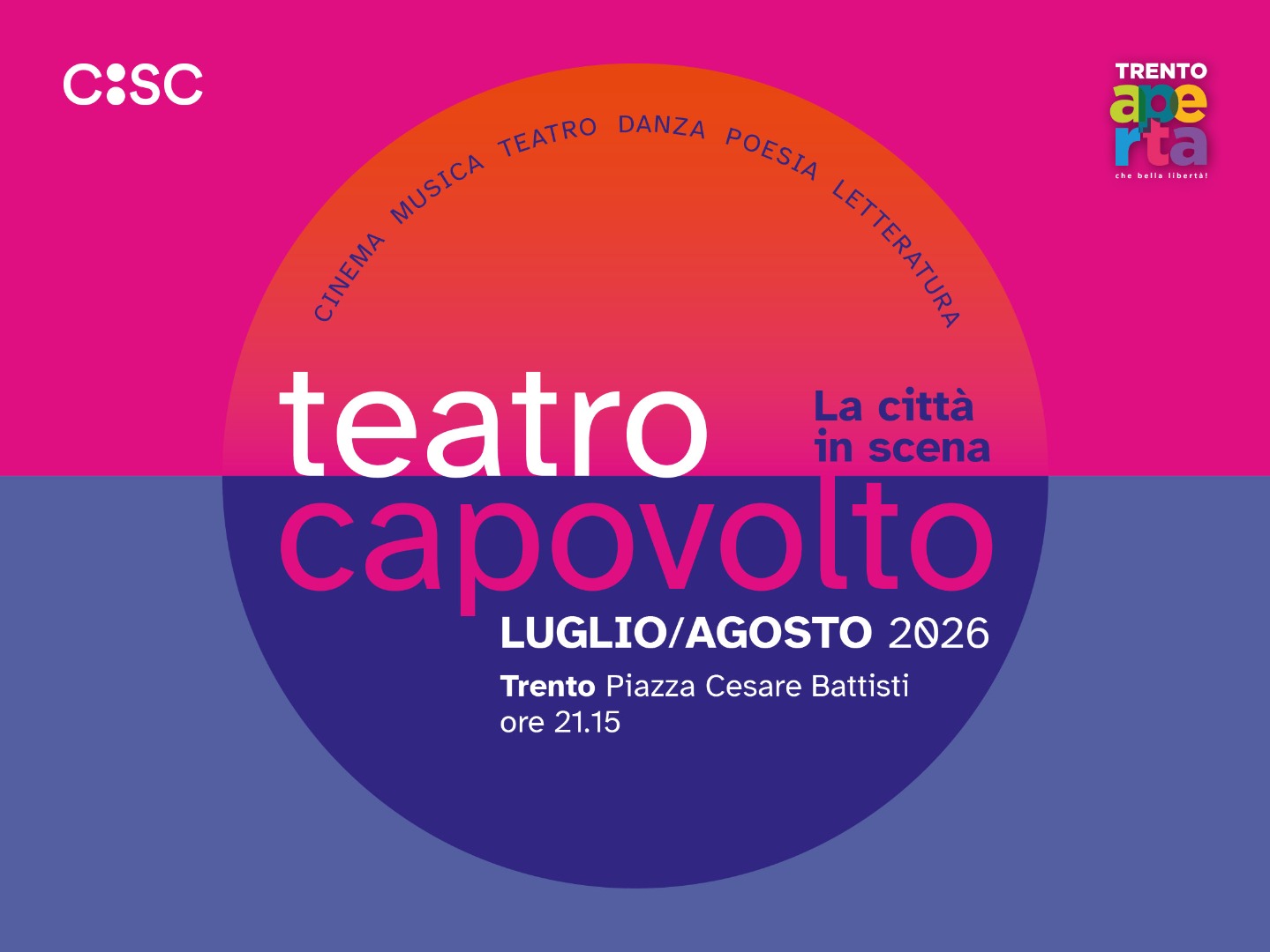 Teatro Capovolto 2026: Trento diventa palcoscenico
